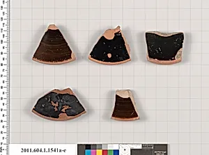 Terracotta fragments of kylikes (drinking cups)