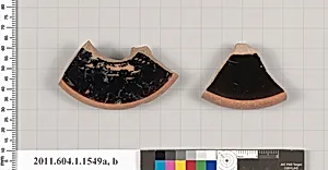 Terracotta fragments of kylikes (drinking cups)