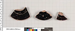 Terracotta fragments of kylikes (drinking cups)
