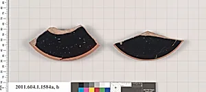 Terracotta fragments of kylikes (drinking cups)