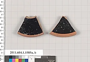 Terracotta fragments of kylikes (drinking cups)