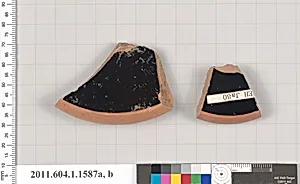 Terracotta fragments of kylikes (drinking cups)