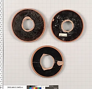 Terracotta fragments of kylikes (drinking cups)