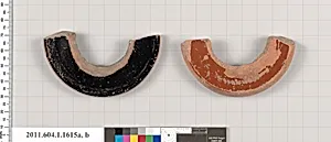 Terracotta fragments of kylikes (drinking cups)