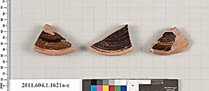 Terracotta fragments of kylikes (drinking cups)