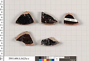 Terracotta fragments of kylikes (drinking cups)