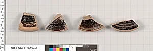 Terracotta fragments of kylikes (drinking cups)