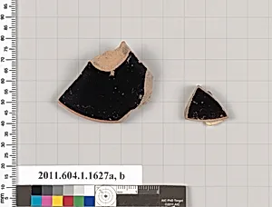 Terracotta fragments of kylikes (drinking cups)