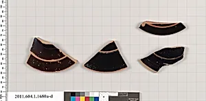 Terracotta fragments of kylikes (drinking cups)