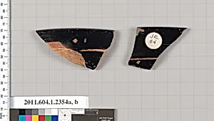 Terracotta fragments of kylikes (drinking cups)
