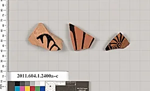 Terracotta fragments of kylikes (drinking cups)
