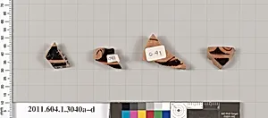 Terracotta fragments of kylikes (drinking cups)