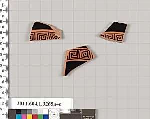 Terracotta fragments of kylikes (drinking cups)