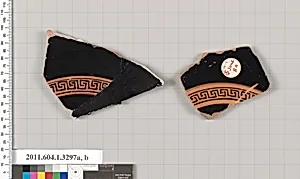 Terracotta fragments of kylikes (drinking cups)