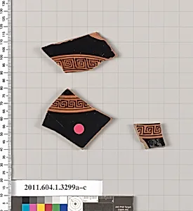 Terracotta fragments of kylikes (drinking cups)