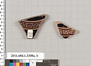 Terracotta fragments of kylikes (drinking cups)
