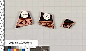 Terracotta fragments of kylikes (drinking cups)