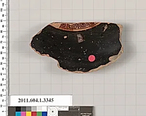 Terracotta fragments of kylikes (drinking cups)