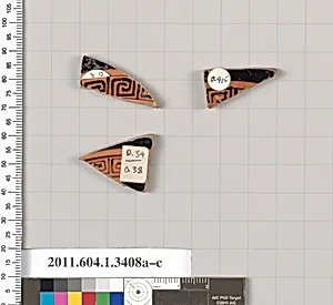 Terracotta fragments of kylikes (drinking cups)