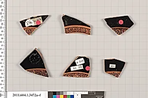 Terracotta fragments of kylikes (drinking cups)