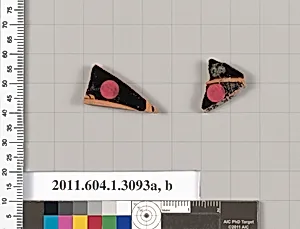 Terracotta fragments of kylikes (drinking cups)
