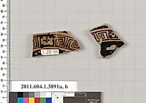 Terracotta fragments of kylikes (drinking cups)