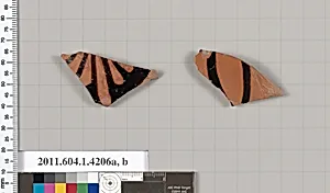 Terracotta fragments of kylikes (drinking cups)