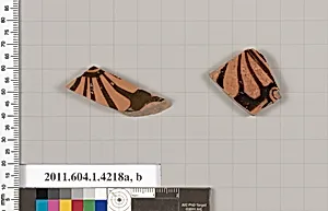 Terracotta fragments of kylikes (drinking cups)