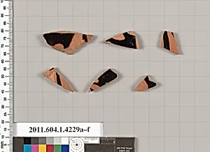 Terracotta fragments of kylikes (drinking cups)