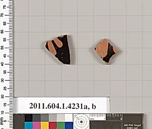 Terracotta fragments of kylikes (drinking cups)