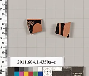 Terracotta fragments of kylikes (drinking cups)