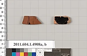 Terracotta fragments of kylikes (drinking cups)