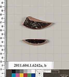 Terracotta fragments of kylikes (drinking cups)