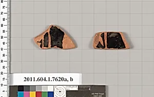 Terracotta fragments of kylikes (drinking cups)