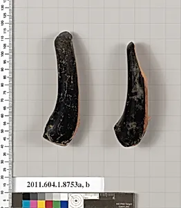 Terracotta fragments of kylikes (drinking cups)