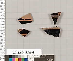 Terracotta fragments of kylikes (drinking cups)