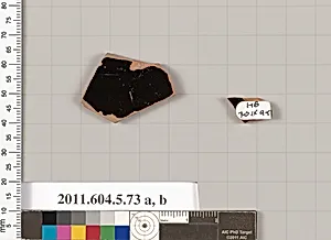 Terracotta fragments of kylikes (drinking cups)