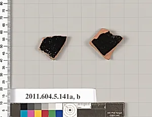 Terracotta fragments of kylikes (drinking cups)