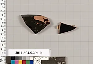 Terracotta fragments of kylikes (drinking cups)