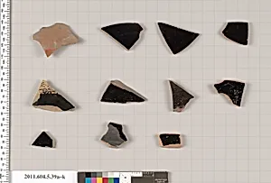 Terracotta fragments of kylikes (drinking cups)