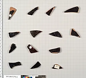 Terracotta fragments of kylikes (drinking cups) by Unknown Artist