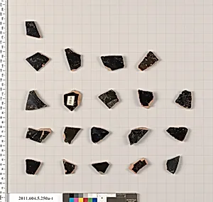 Terracotta fragments of kylikes (drinking cups) by Unknown Artist