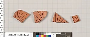 Terracotta fragments of kylikes: eye-cups (drinking cups) by Unknown Artist