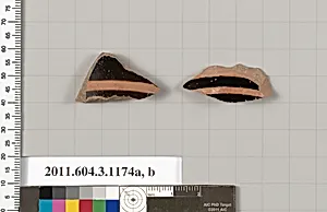 Terracotta fragments of mastoids (drinking cups with narrow base) or kyathoi (cup-shaped ladles) by Unknown Artist