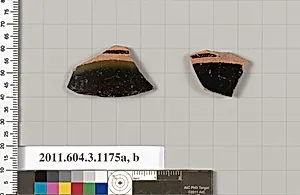 Terracotta fragments of mastoids (drinking cups with narrow base) or kyathoi (cup-shaped ladles) by Unknown Artist