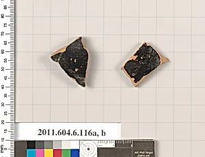 Terracotta fragments of open shapes by Unknown Artist