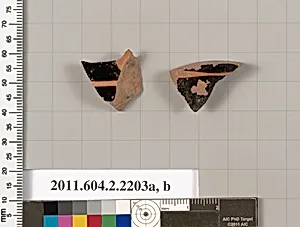 Terracotta fragments of pots; unglazed on the inside by Unknown Artist