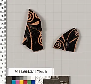 Terracotta fragments of skyphoi (deep drinking cups)? by Unknown Artist