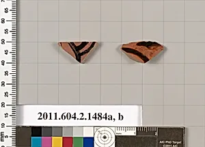 Terracotta fragments of skyphoi (deep drinking cups)
