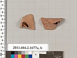 Terracotta fragments of skyphoi (deep drinking cups)